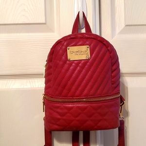 Sold! Burgundy BEBE mini backpack/handbag